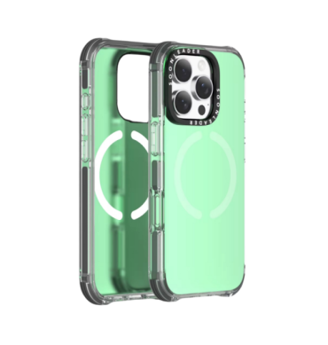 Translucent Matte Anti-Yellowing TPU Electroplated PC Shockproof Green Impact Case MagSafe Compatible Custom Phone Case for iPhone16 Pro